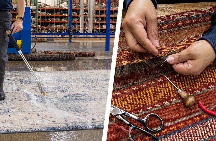 Rug cleaning and repair for a refreshed look